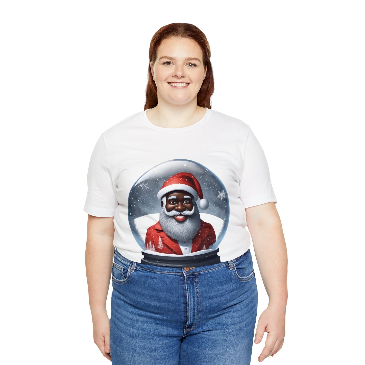 Santa in a Snow Globe Short Sleeve Tee