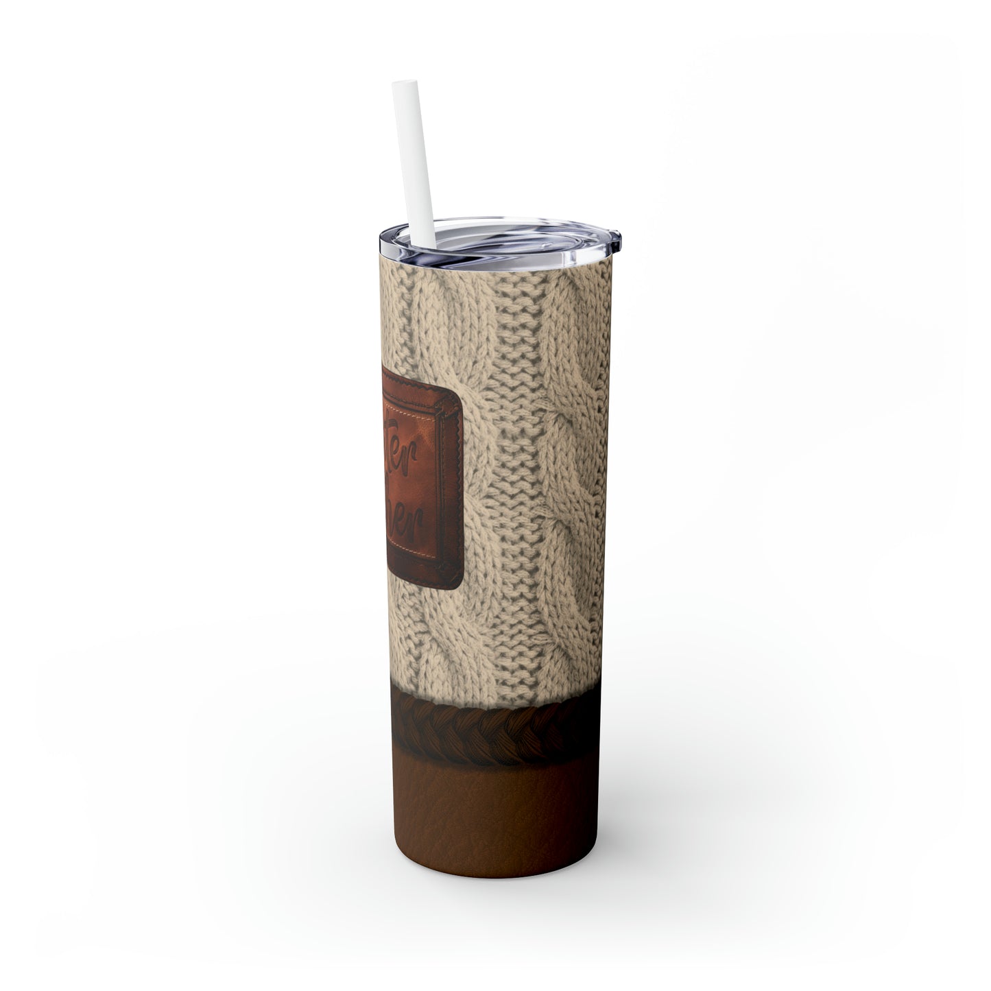 Sweater Weather Skinny Tumbler with Straw, 20oz