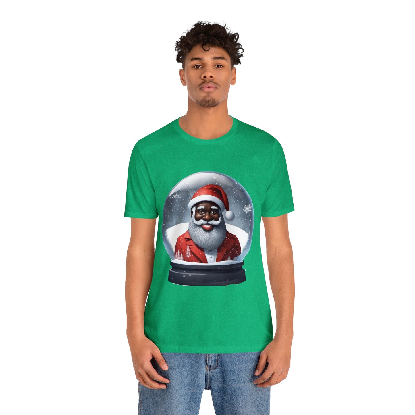 Santa in a Snow Globe Short Sleeve Tee