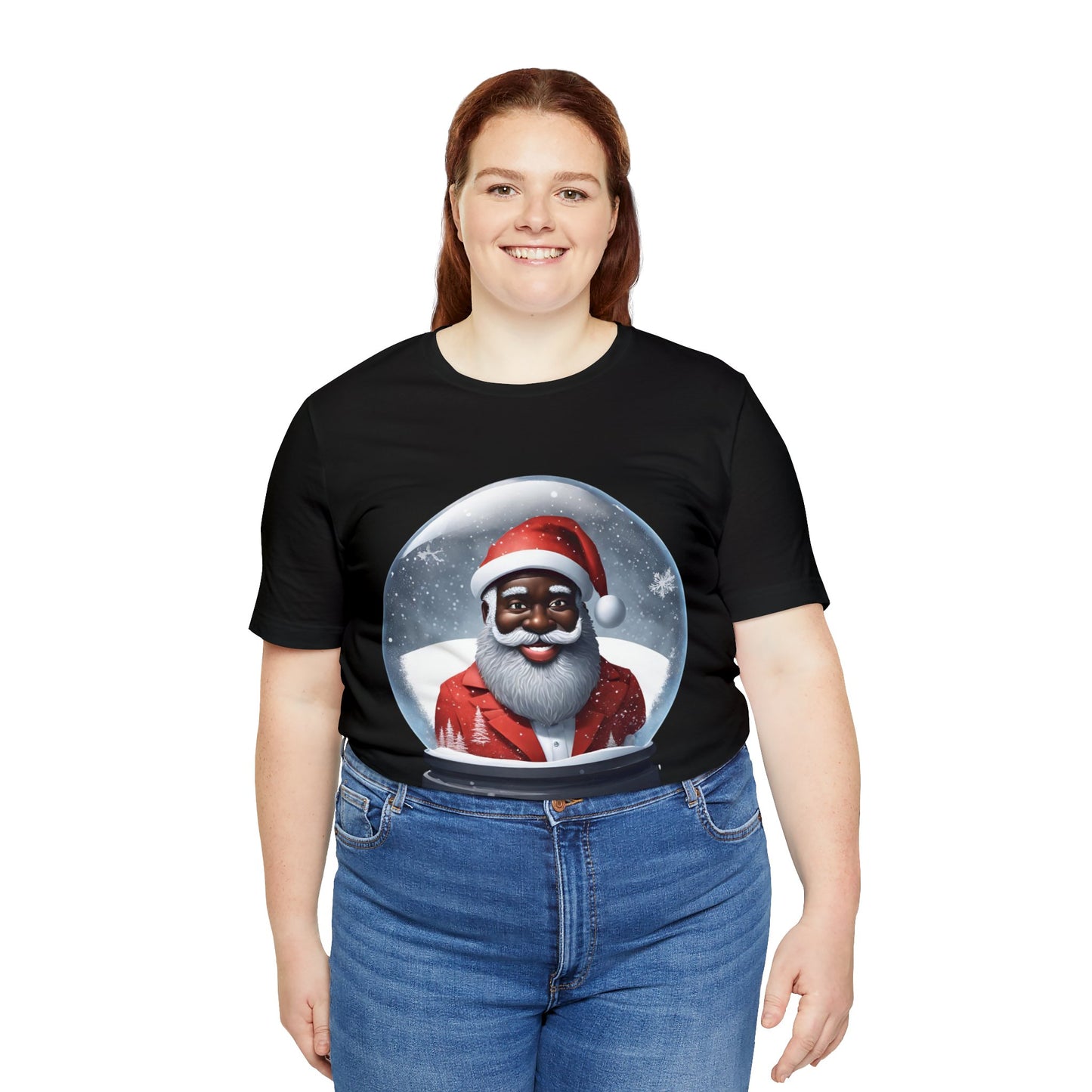 Santa in a Snow Globe Short Sleeve Tee