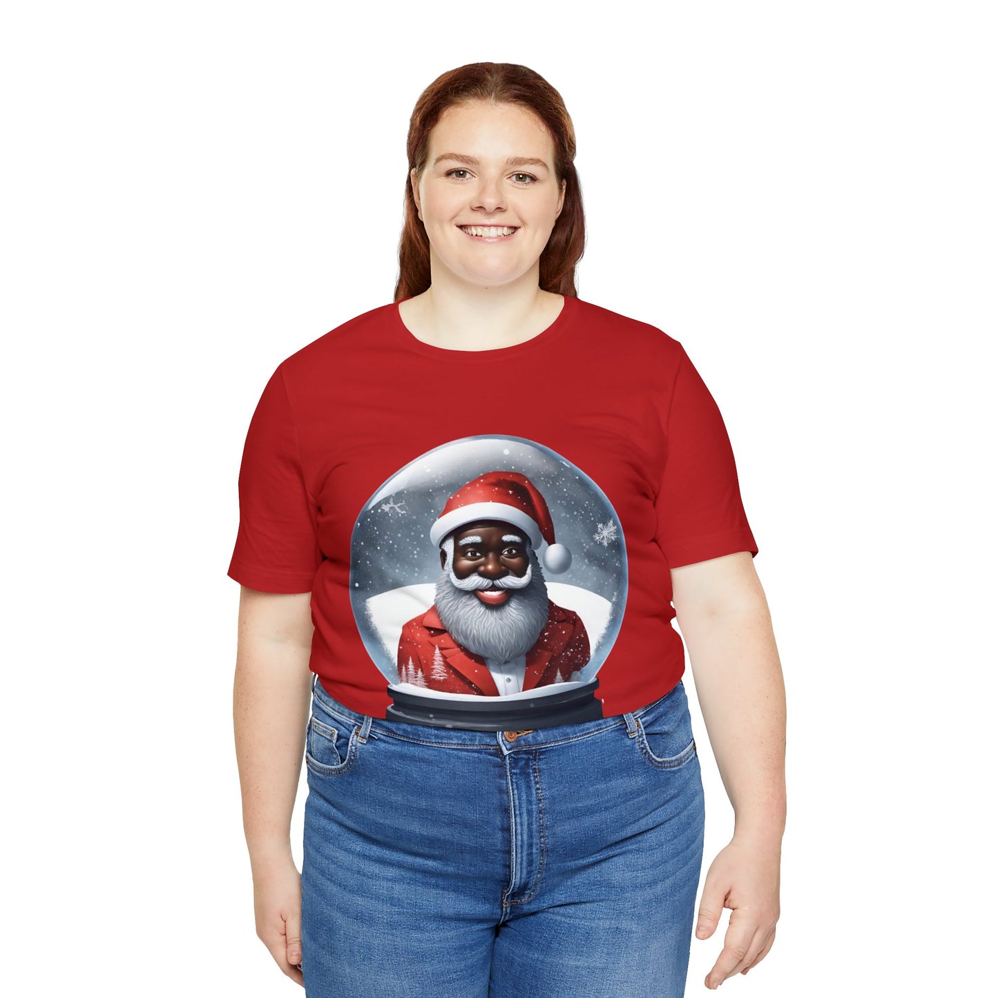 Santa in a Snow Globe Short Sleeve Tee