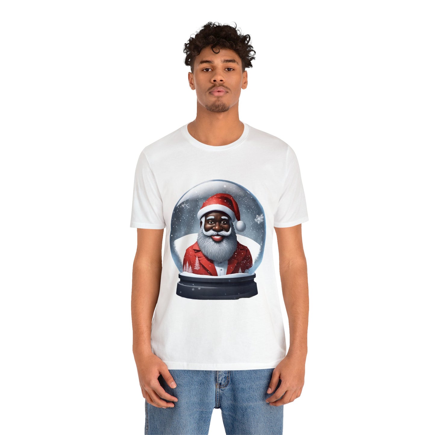 Santa in a Snow Globe Short Sleeve Tee