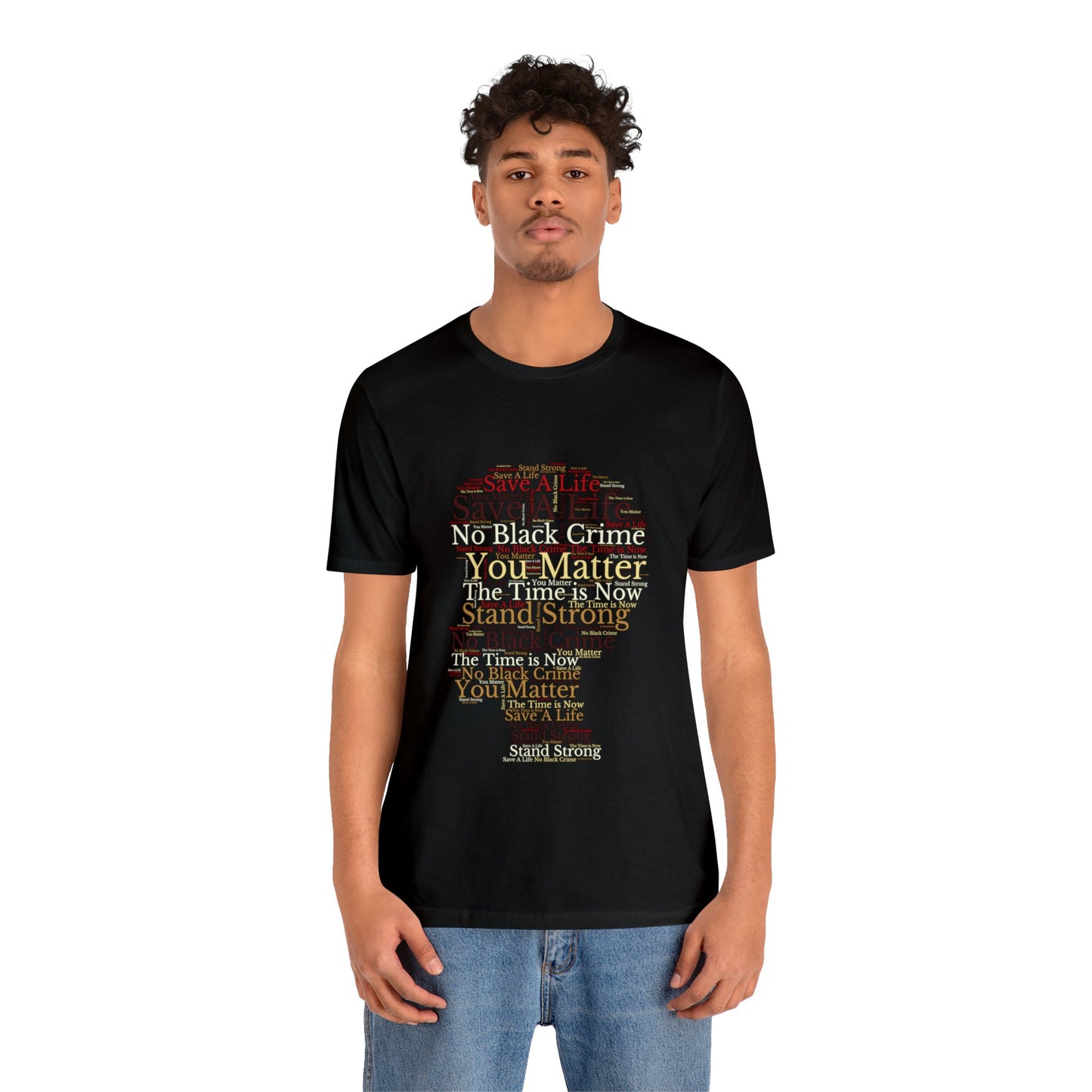 No Black Crime Positive Words Short Sleeve Tee