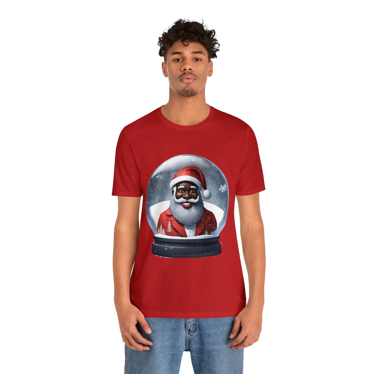 Santa in a Snow Globe Short Sleeve Tee