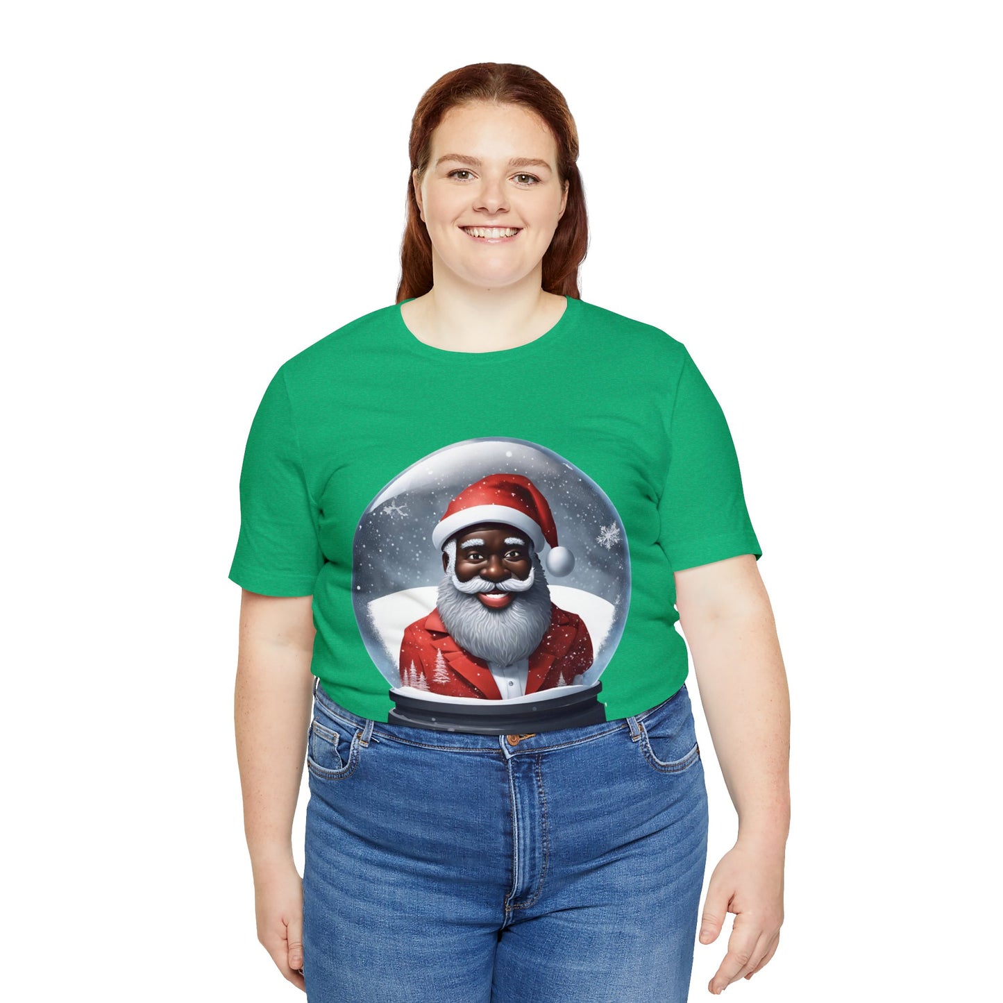 Santa in a Snow Globe Short Sleeve Tee