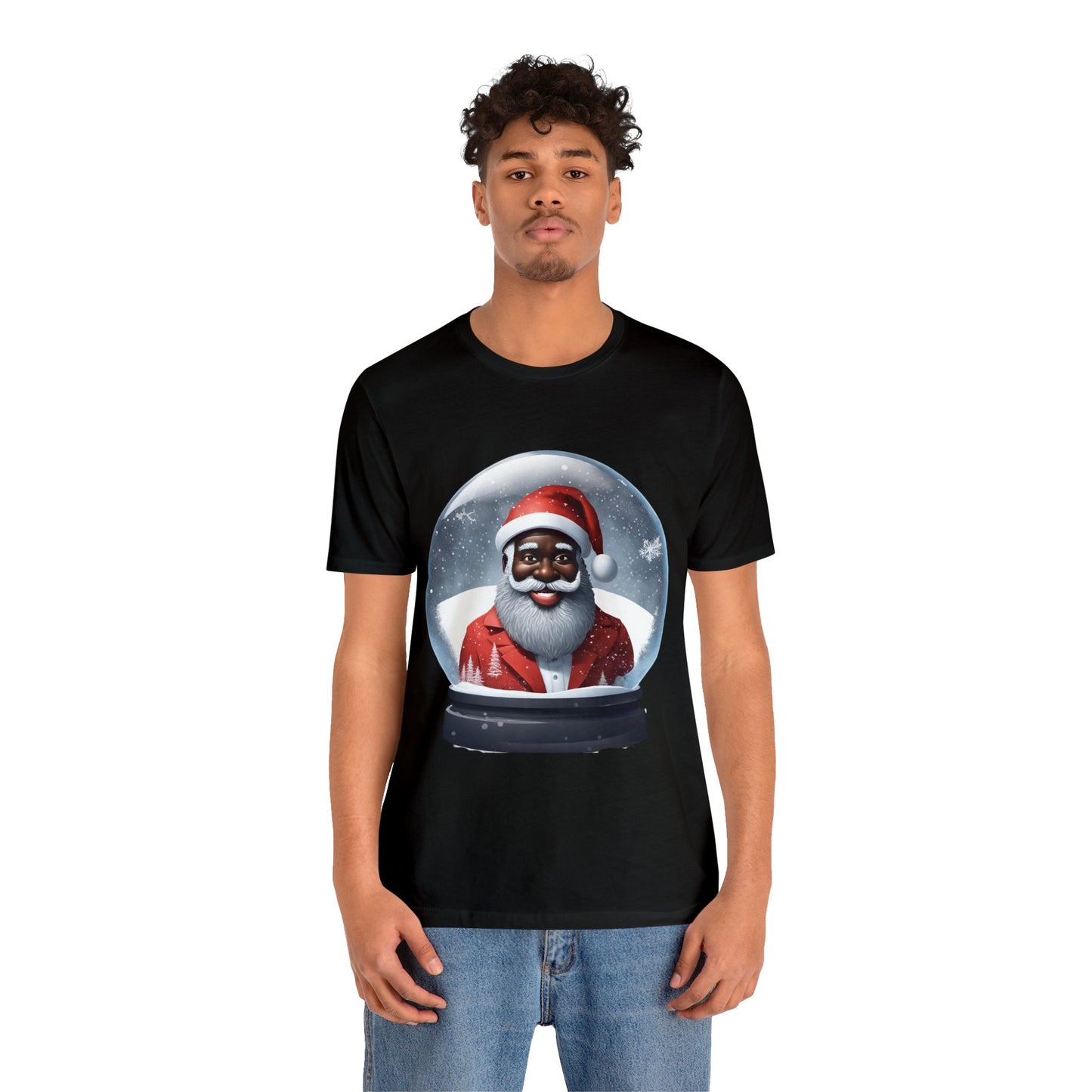 Santa in a Snow Globe Short Sleeve Tee