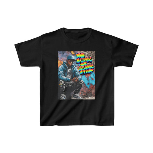 No Black on Black Crime Graffiti Kids  Tee